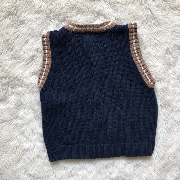 The Children’s Place Blue & Brown Sweater Vest 3T - Picture 7 of 10